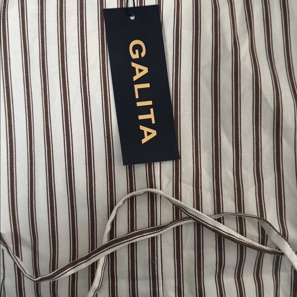 GALITA 🔥 2 Pc Flattering Stripes Stunning Tie Back Pant Suit  Boutique Size Med - Picture 8 of 12